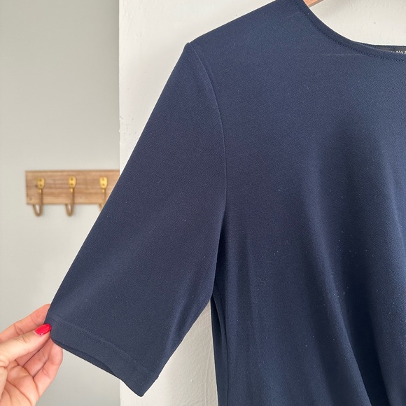 Banana Republic navy side twist midi dress sz: Med - Picture 2 of 5